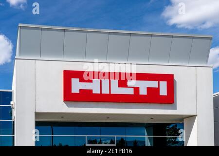 Mississauga, Ontario, Canada- September 19, 2020: Hilti sign is seen in Mississauga, Ontario, Canada Stock Photo