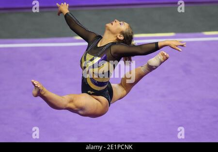 Baton Rouge, LA, USA. 8th Jan, 2021. LSU's Christina Desiderio performs