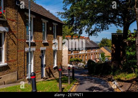 Houses in Windmill Hill conservation area Gravesend Kent. In summer Stock Photo