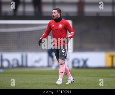 Memorial Stadium, Bristol, UK. 9th Jan, 2021. English FA Cup Football, Bristol Rovers versus Sheffield United; John Fleck of Sheffield United warms up Credit: Action Plus Sports/Alamy Live News Stock Photo