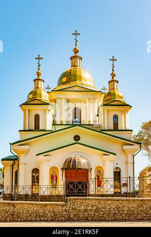 Orthodox Church of the Archangel Michael in Crimea Stock Photo