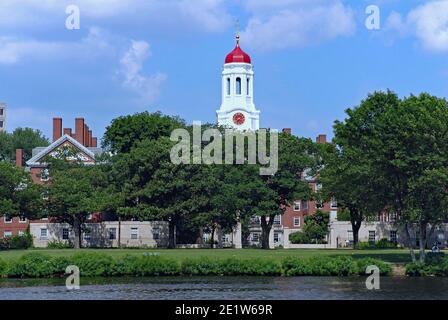 Harvard University, general view of campus from across the river Stock Photo