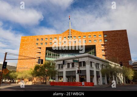 Phoneix, JAN 3, 2021 - Exterior view of the Phoenix Municipal Court Stock Photo