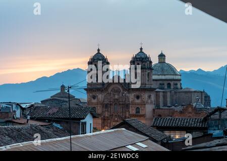 Sunrise in Cusco, Peru Stock Photo