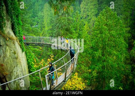 The Cliffwalk attraction at Capilano Suspension Bridge Park in North Vancouver, British Columbia, Canada Stock Photo