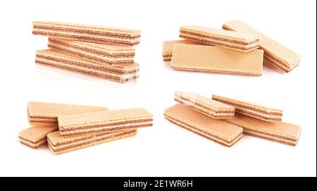 wafers isolated on a white background Stock Photo