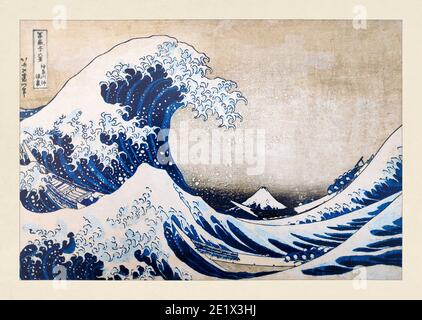 Illustration of the 'The Great Wave of Kangawa' by Katsushika Hokusai.