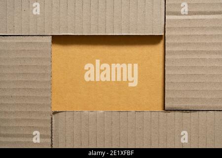 A frame made from cardboard box Stock Photo