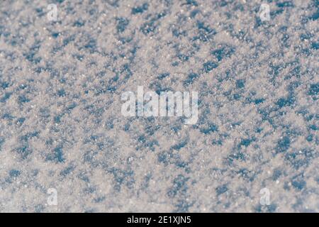 Fresh white snow and frost background structure Stock Photo