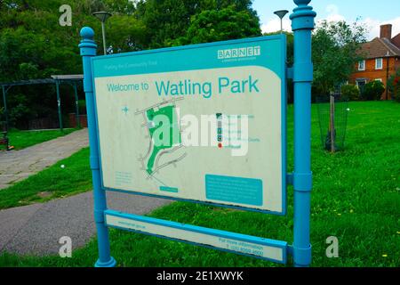 Watling Pk in Burnt Oak, Barnett, London, England< U.K Stock Photo