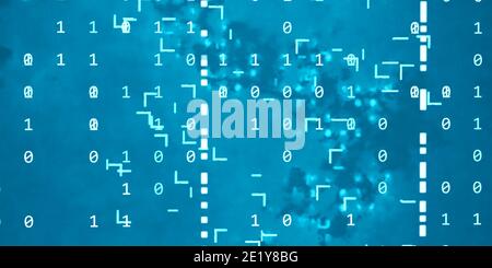 Binary Code Number Random Digital Technology Background - 3D ...