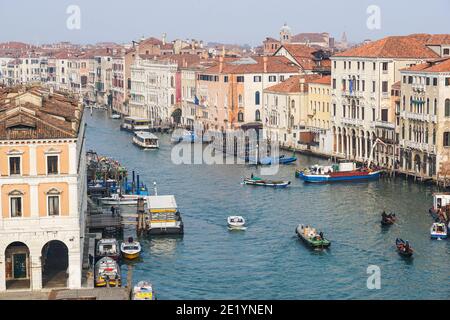 Old typical Venetian houses at the Grand Canal in Venice, Italy Stock ...
