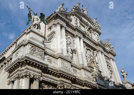 Church of Saint Mary of the Lily (Santa Maria Zobenigo) in Venice, Italy Stock Photo