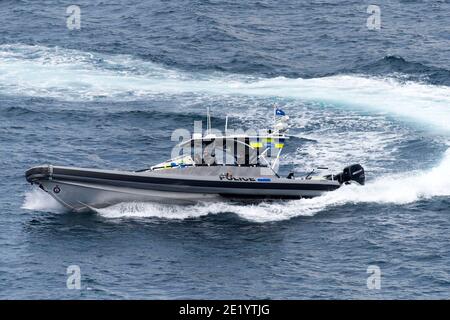 A police speedboat in the waters near Gibraltar Stock Photo - Alamy