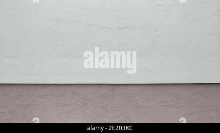 The texture of light plaster, broad strokes, two colors Stock Photo