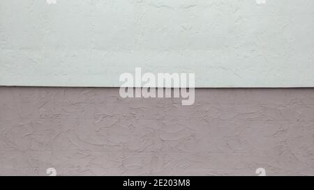 The texture of light plaster, broad strokes, two colors Stock Photo
