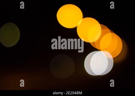 Abstract city Lights orange and white. Abstract image Stock Photo