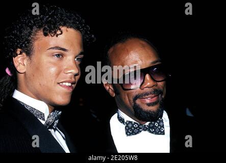 Quincy Delight Jones III and Quincy Jones Credit: Ralph Dominguez/MediaPunch Stock Photo