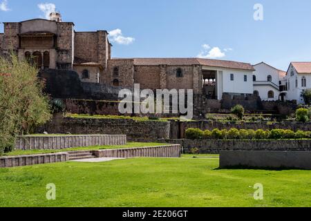 Temple of the Sun (Qorikancha) located in Cusco in the Peruvian Andes Stock Photo