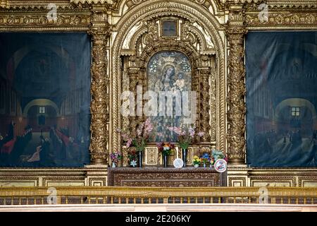 Cusco Cathedral is in the city of Cusco in the Peruvian Andes Stock Photo