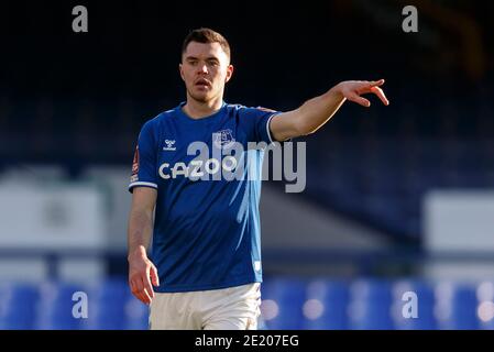 Liverpool, UK. 09th Jan, 2021. Michael Keane of Everton during the FA Cup Third Round match between Everton and Rotherham United at Goodison Park on January 9th 2021 in Liverpool, England. (Photo by Daniel Chesterton/phcimages.com) Credit: PHC Images/Alamy Live News Stock Photo
