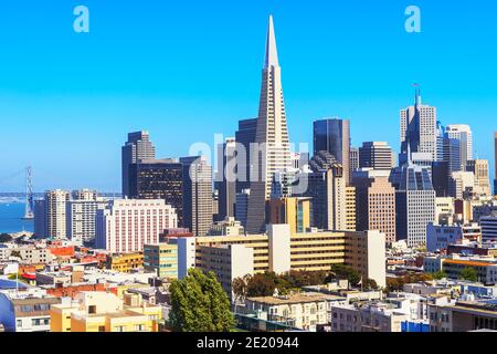 Financial district skyline, San Francisco, California, USA Stock Photo