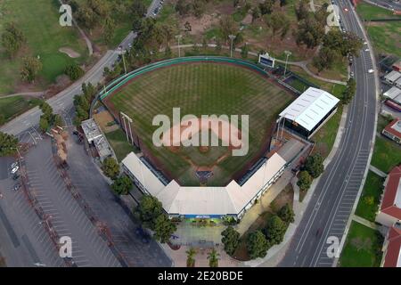 A general view of Blair Field, Saturday, Jan. 9, 2021,  in Long Beach, Calif. The stadium, opened in 1958 and located in Recreation Park, was named af Stock Photo