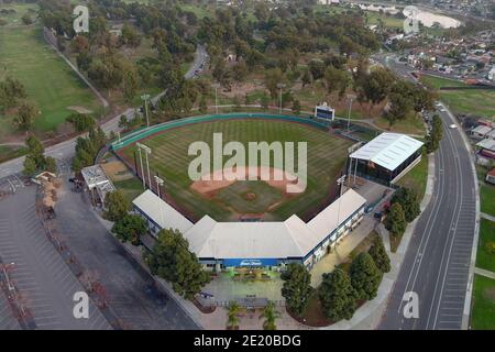 A general view of Blair Field, Saturday, Jan. 9, 2021,  in Long Beach, Calif. The stadium, opened in 1958 and located in Recreation Park, was named af Stock Photo