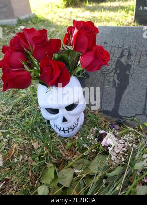 Los Angeles, California USA 10th January 2021 A general view of atmosphere of actress Maila Nurmi Grave, known as Vampira, aka Maila Elizabeth Syrjaniemi at Hollywood Forever Cemetery on January 10, 2021 in Los Angeles, California, USA. Photo by Barry King/Alamy Stock Photo Stock Photo