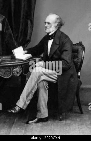 Sir Charles Lyell, 1st Baronet, FRS (1797-1875) was a British lawyer and the leading geologist of his day.  (Photo c1860) Stock Photo