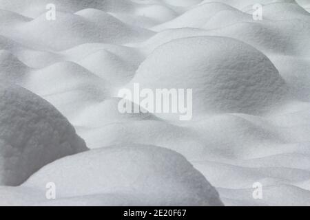 Abstract white snow forms and shapes pattern Stock Photo