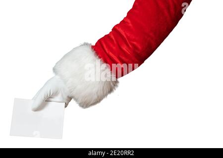 Santa Claus hand isolated on white background Stock Photo - Alamy