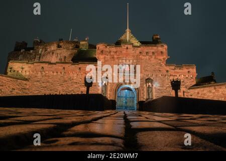 A view of the entrance of Edinburgh Castle, Edinburgh, UK Stock Photo
