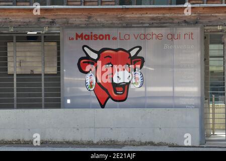 Lons-le-Saunier (central-eastern France): House of the Laughing Cow (cheese) Stock Photo