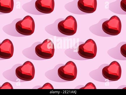 Seamless pattern of modern low poly ring box Stock Photo