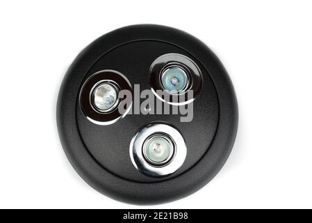 Circle halogen lamp on a white background Stock Photo