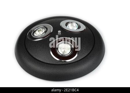 Circle halogen lamp on a white background Stock Photo