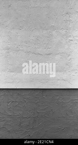 The texture of light plaster, broad strokes, two colors Stock Photo