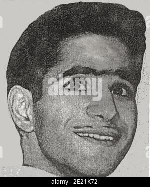 Sirhan Bishara Sirhan  (born 1944) pictured at the time of the shooting of Robert Kenedy (from a press picture of the time) - He was described as a Palestinian Christian militant  and was convicted of the  assassination of  United States Senator Robert F. Kennedy at the Ambassador Hotel in Los Angeles, California,(June 5th, 1968) who  died the following day at Good Samaritan Hospital Stock Photo