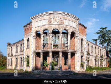 Abandoned Building in Georgia Caucasus Stock Photo