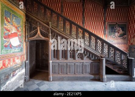 Abandoned Staircase in Decay Stock Photo