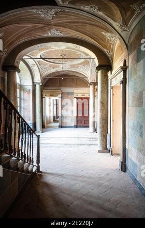 Abandoned Staircase in Decay Stock Photo