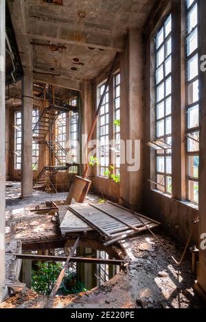 Abandoned and Derelict Industry in Decay Stock Photo