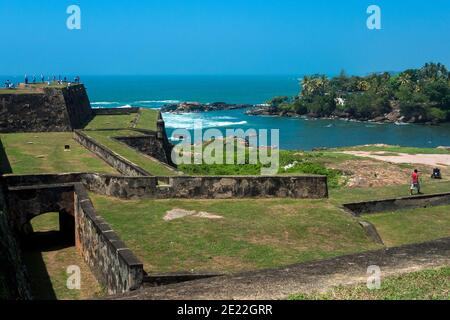 Galle, Sri Lanka, Asia: ramparts of the Galle Fort Stock Photo