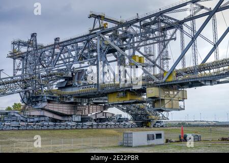 Besucherbergwerk Abraumförderbrücke F60, Lichterfeld, Landkreis Elbe-Elster, Brandenburg, Deutschland Stock Photo