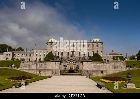 Powerscourt House is one of the most beautiful country estates in Ireland. Situated in the mountains of Wicklow Europe. Stock Photo