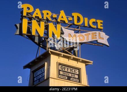 Par-A-Dice Inn Motel in Las Vegas, Nevada Stock Photo