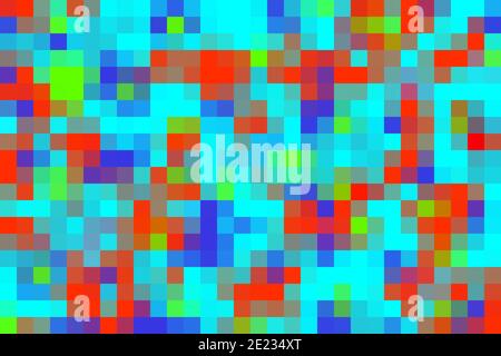 Mosaic abstract colored background from large pixels Stock Photo