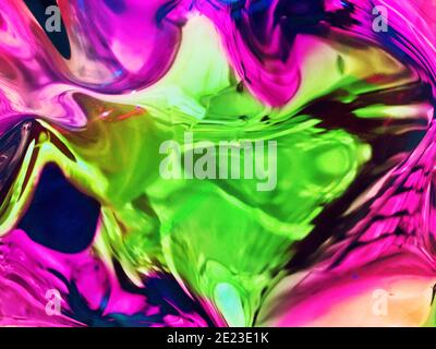 Neon foil. Holographic ultraviolet surface. Trendy metallic background Stock Photo