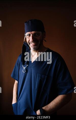 Portrait of a middle-aged male doctor Stock Photo
